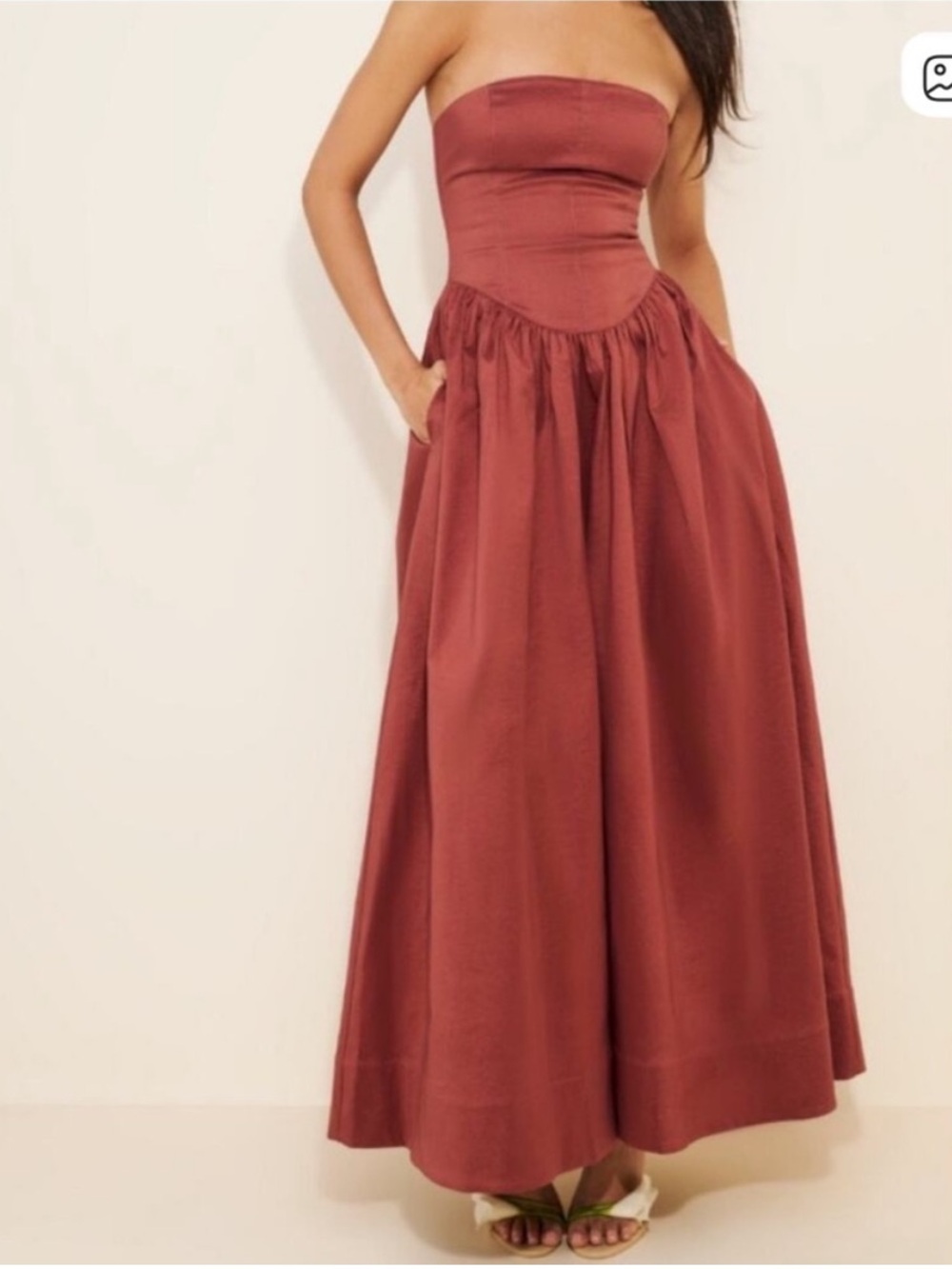 Hansen and Gretel Audrey Pinot Elegant Rust Maxi Gown